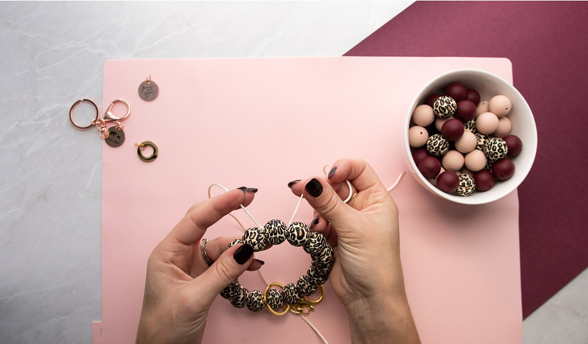 custom silicone bead wristlet custom silicone bead wristlet