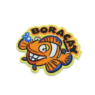 3D tegneserie myk pvc kjøleskapsmagnet